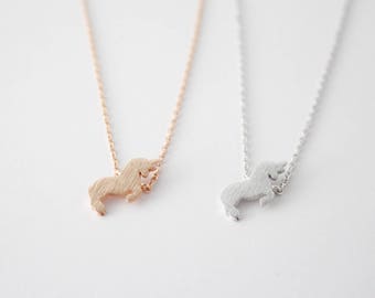 Rose Gold Unicorn Necklace, Silver Unicorn Necklace, Bridesmaid Gift, Birthday Gift, Unicorn Necklace