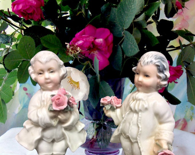 French Provincial Bone China White Figurines / Statues / Home Decor / Gift For Christmas