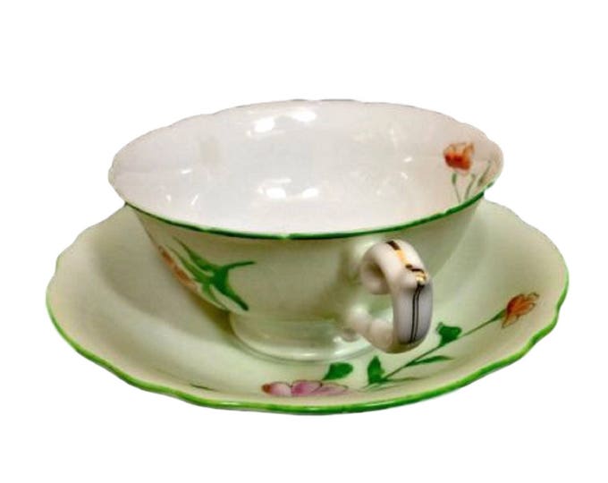 Occupied Japan Royal Sealy China Floral Cup Saucer Set Vintage Teacup Tea Party Gift Giftware