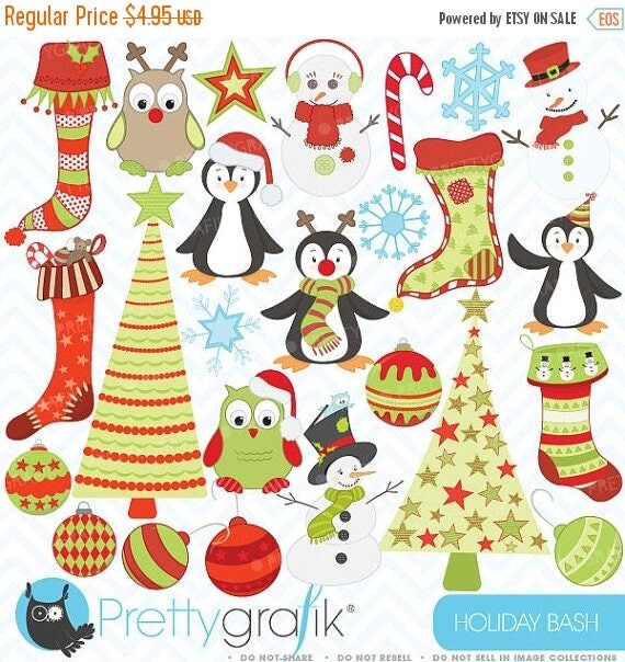 80% OFF SALE holiday christmas clipart, commercial use, vector graphics, digital clip art, digital images - CL403 Il_570xn