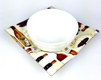 Wine Bar - MicroBowl Hot Pad (REVERSIBLE) - Large and Medium