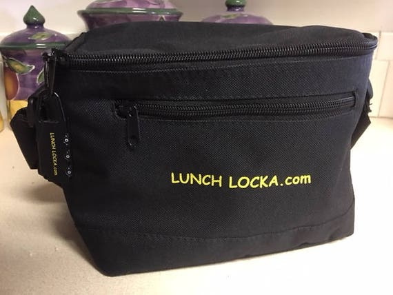 lunch bag with lock and key