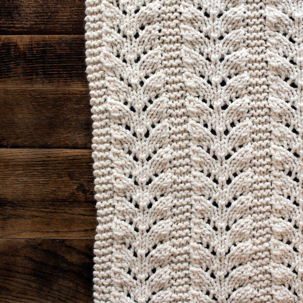 Knit Blanket Knitting Pattern CARING a set of instructions