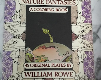 Nature Fantasies Colouring / design ref book by William Rowe 1977
