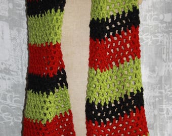 beautiful multicolor scarf, crochet, very warm 3