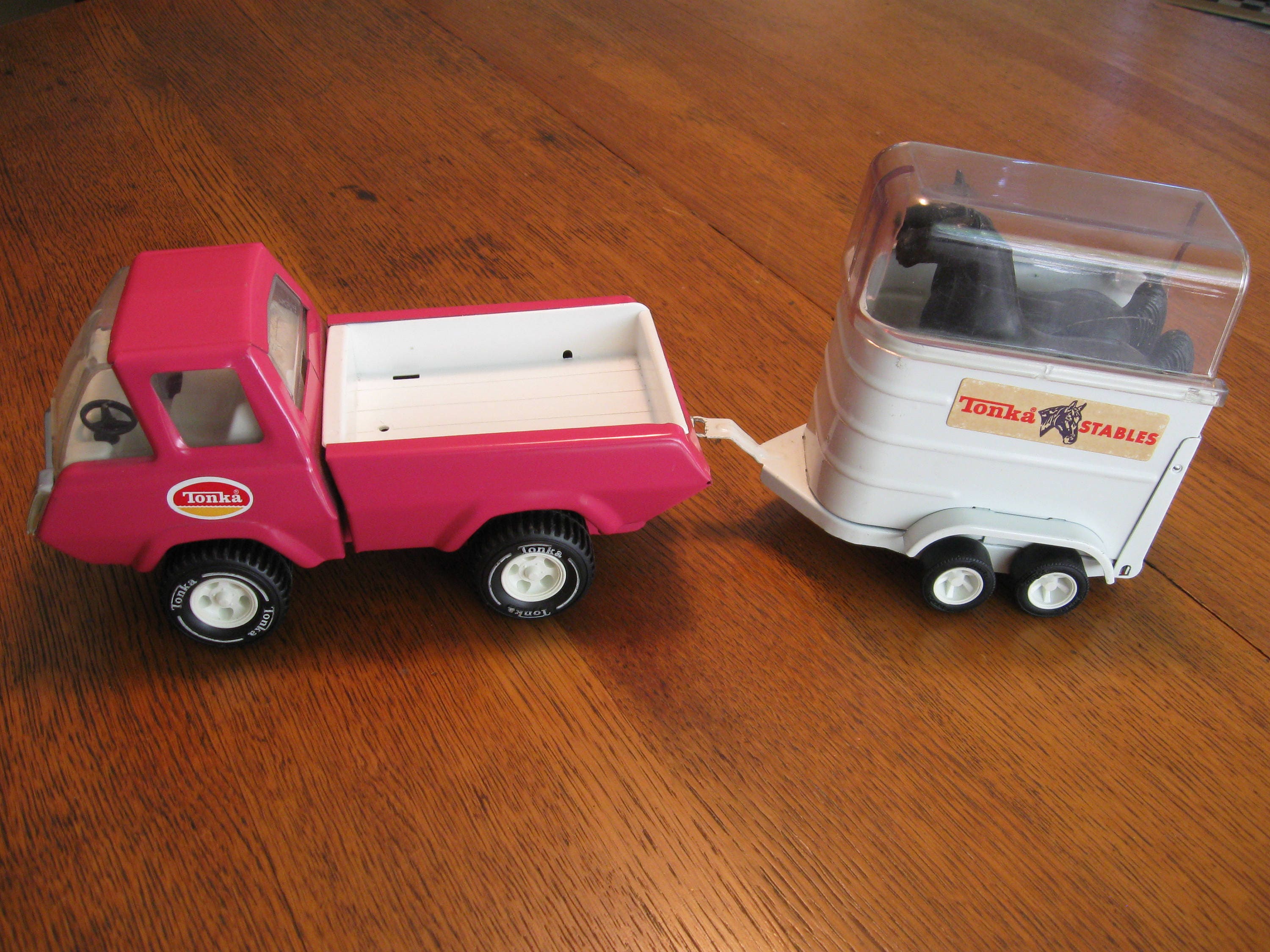 tonka truck ride on with trailer
