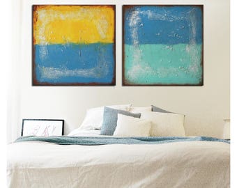 Acrylic Painting, Canvas Wall art, Abstract artwork - Once and Twice landscape j41, Original, Modern Art, Ronald Hunter, original artwork