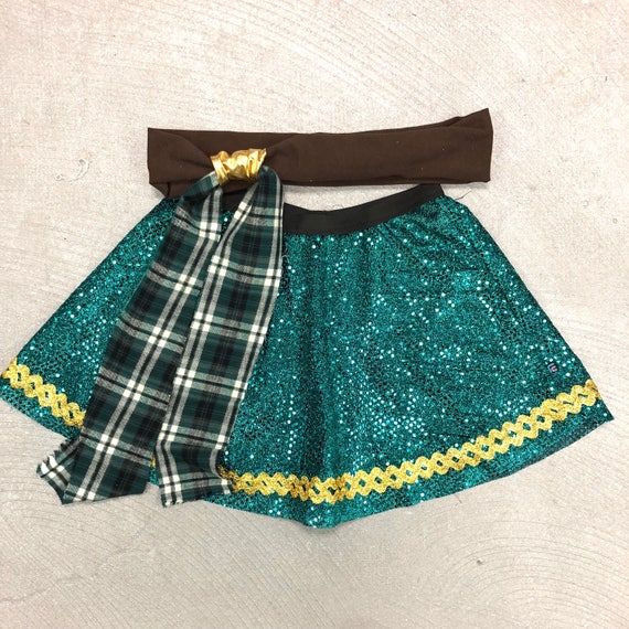 Merida Brave Inspired Running Skirt with belt accessory