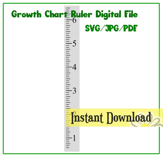Download Growth Chart Ruler Stencil File SVG/JPG/PDF Cut File
