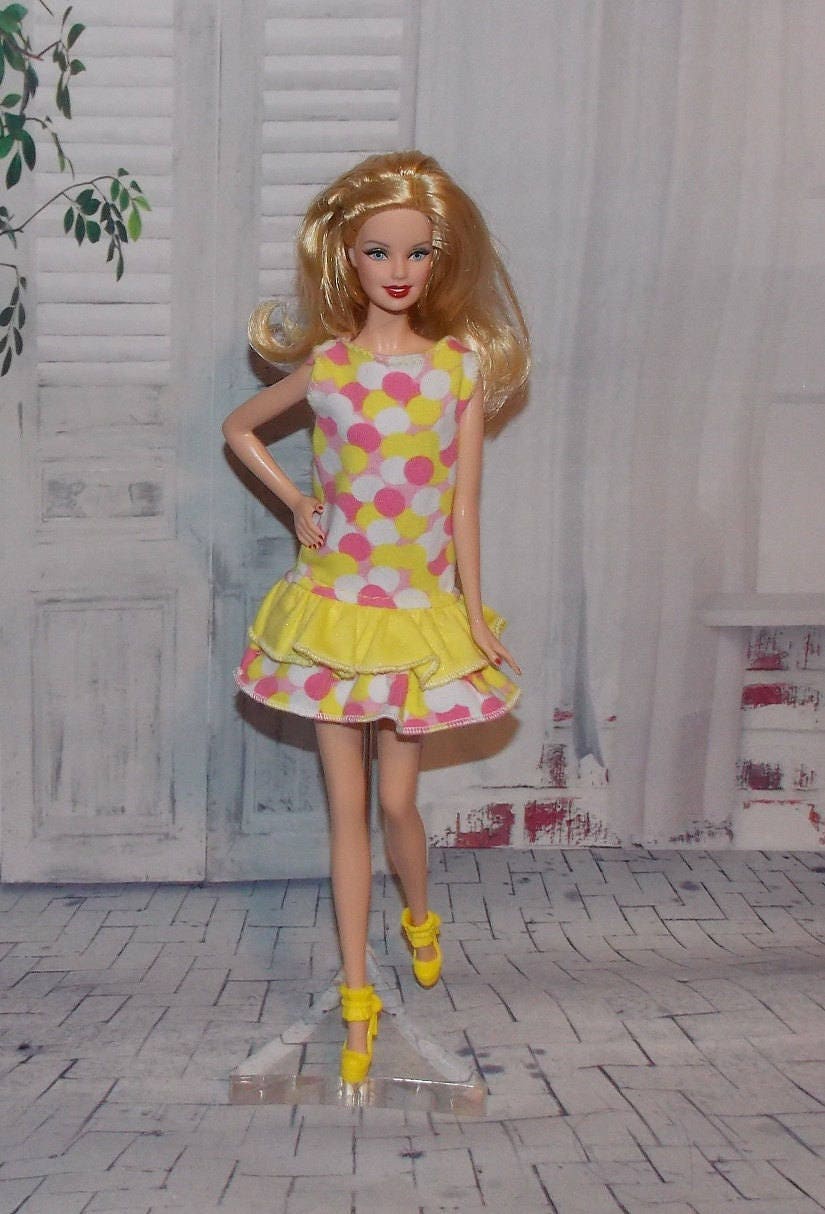 11.5 to 12 Tall Fashion Doll Clothes. Yellow and