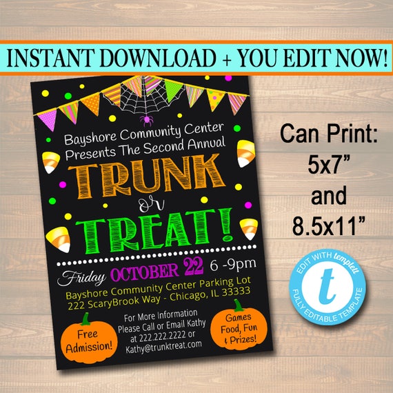 Trunk Or Treat Flyer Template