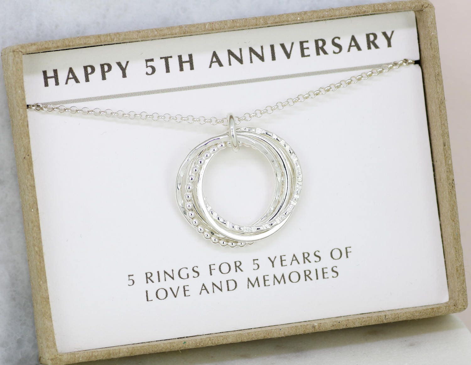 5th anniversary gift 5 year anniversary necklace gift for