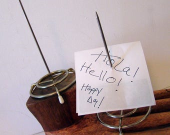 Receipt holder, vintage metal receipt holders, memo holder, office decor