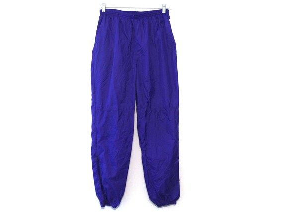 Vintage 80s nike nylon pants blue violet wind breaker