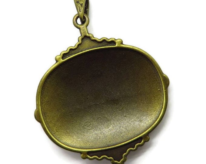 Brown & Gold Pendant, Vintage Rhinestone Studded Boho, Amulet Pendant