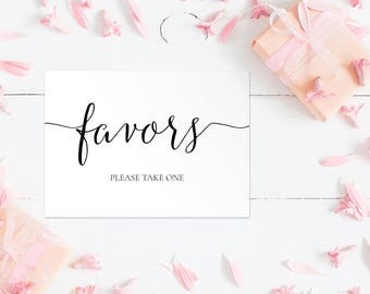 Favors Wedding Sign, Favors please take one Sign, Favors Sign, Favors Wedding Printable, Wedding Reception Sign INSTANT DOWNLOAD