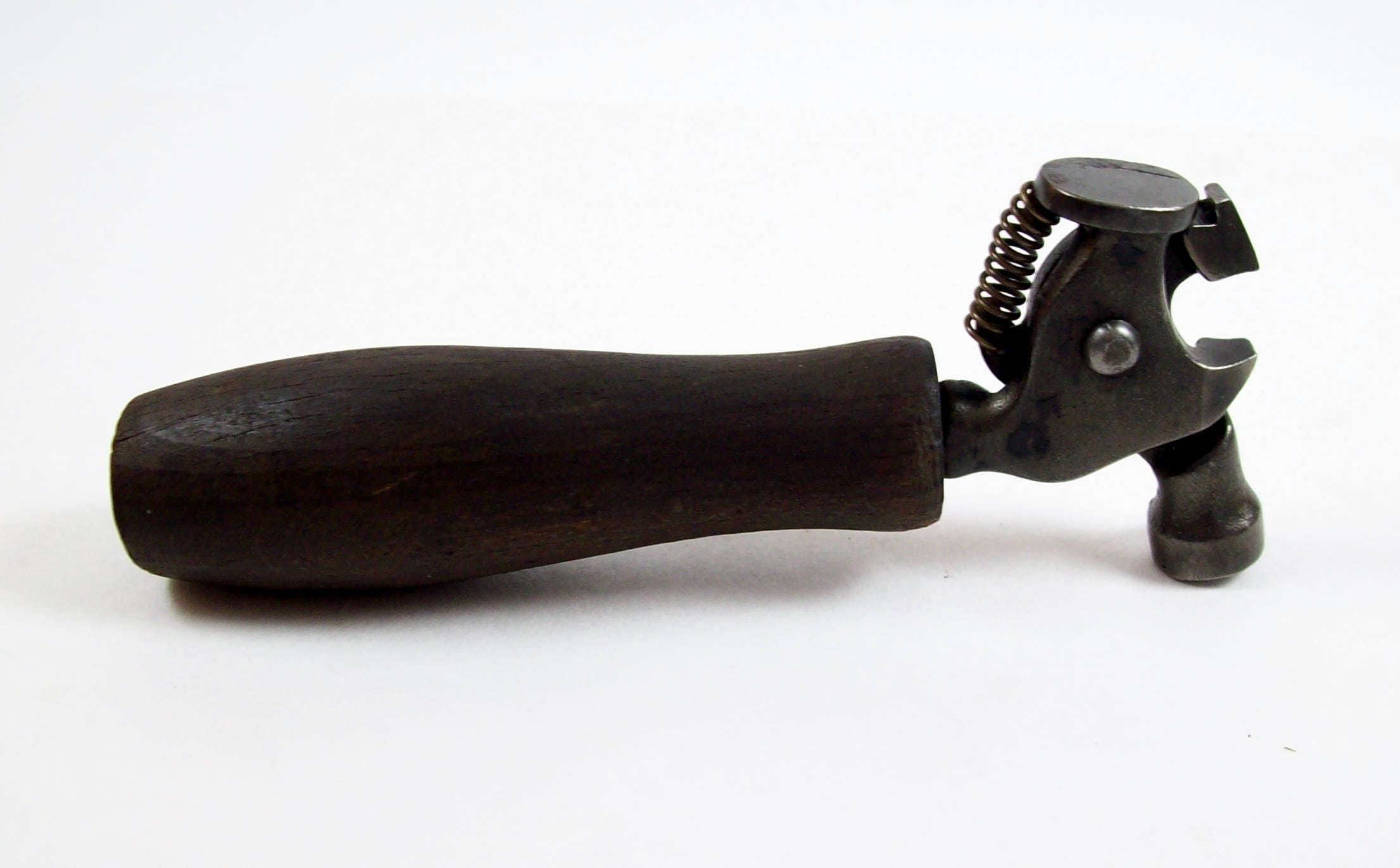 Vintage Tack Hammer Spring Loaded Tack Puller Wood Handle 6" Double