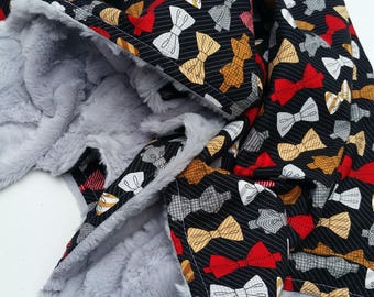 Bowtie Minky Baby Blanket - Made to Order