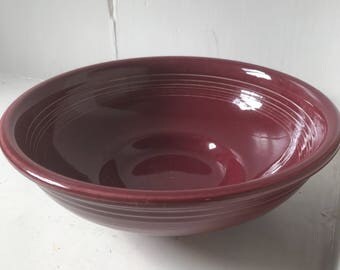 Fiesta ware maroon serving bowl