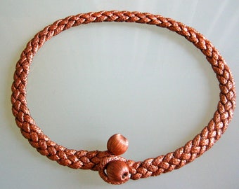 BELT WOVEN PASSEMENTERIE GOLD TASSEL