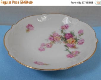 ON SALE Pink Rose Bowl Trinket Dish