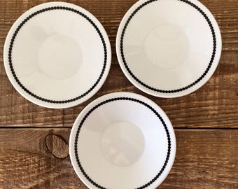 Vintage Set of 3 Potiron France Demitasse Saucers Bread & Butter Appetizer Tapas Dessert Plates