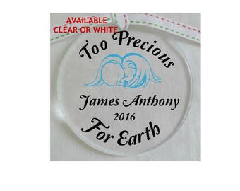 Baby Loss Ornament. Personalized Infant loss keepsake, Miscarriage ornament, Baby Memorial, Pregnancy Loss, Baby Loss Keepsake