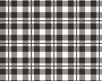 Yes Please Plaid Black, My Mind's Eye for Riley Blake Designs