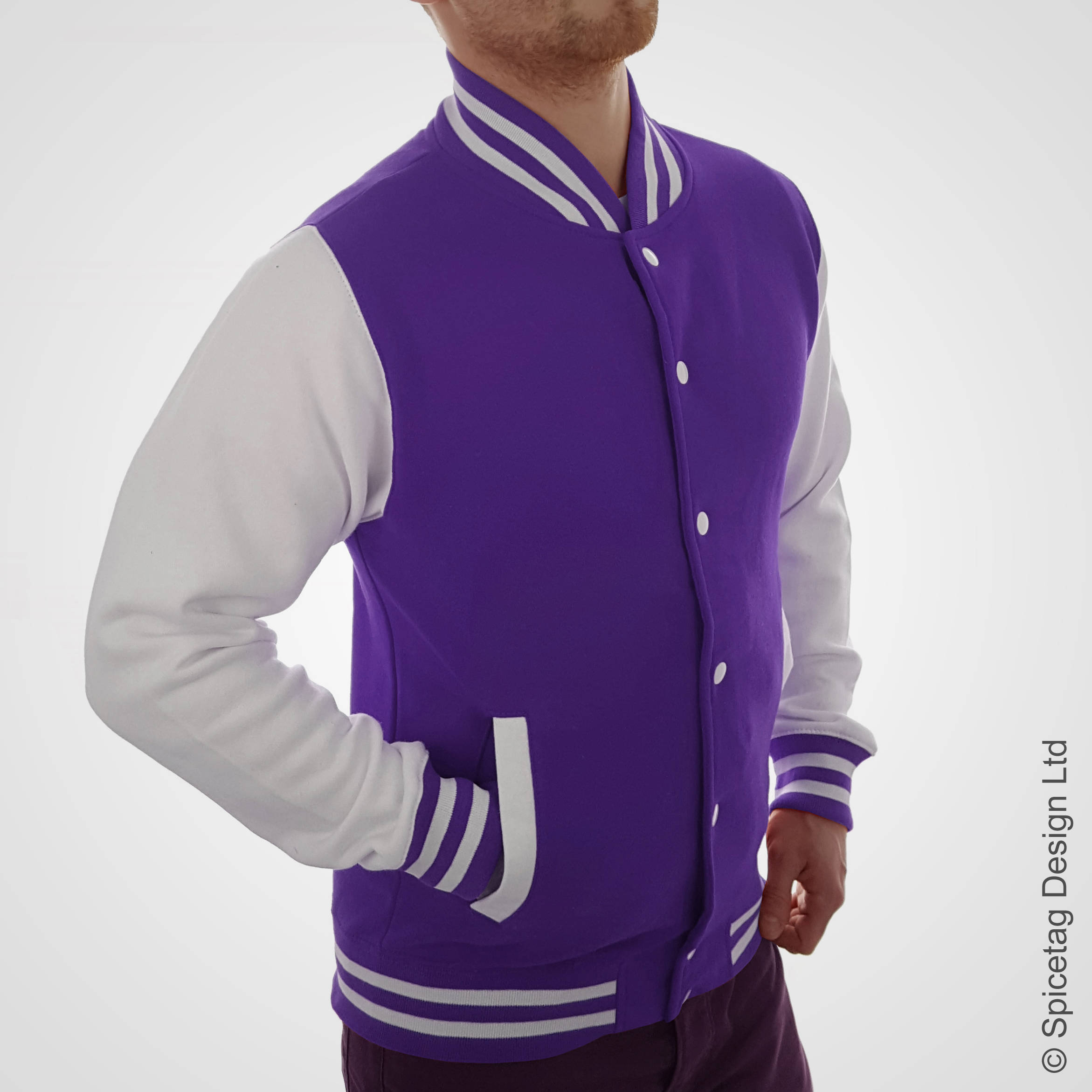 Purple Varsity Jacket Violet College Letterman Coat Baseball