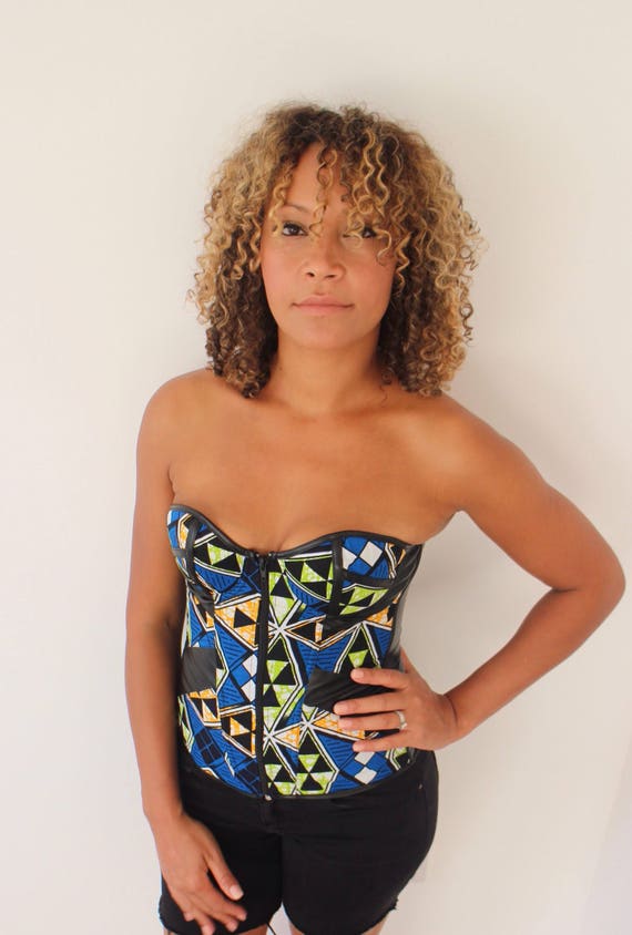 Cassy African Print Corset