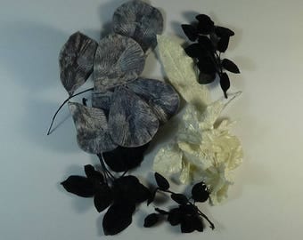 1940's Millinery Flowers - for Crafting, Needlework, Collage, etc.