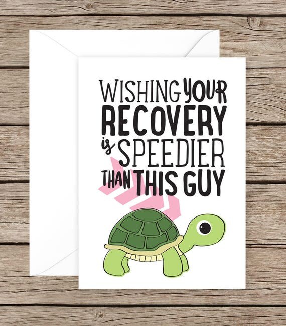 Get Well Soon Card Speedy Recovery Card Recovery Card