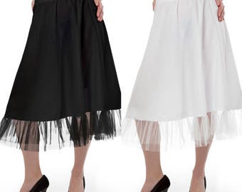 white or black Petticoat underskirt Lolita Petticoat 50's style 27 inch petticoat from tulle