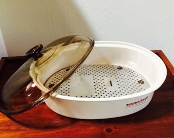 Magnawave Perfection Micowave Roaster, Vintage Micowave Dish, Microwave Cookware Pan, 1980s Kitchen
