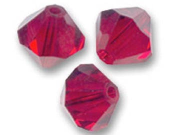 1 lot of 50 3mm Swarovski bicone beads light siam Swarovski Crystal