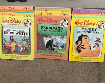 Vintage 1986 Walt Disney Fun-To-Read Library, Lot of 16 Books