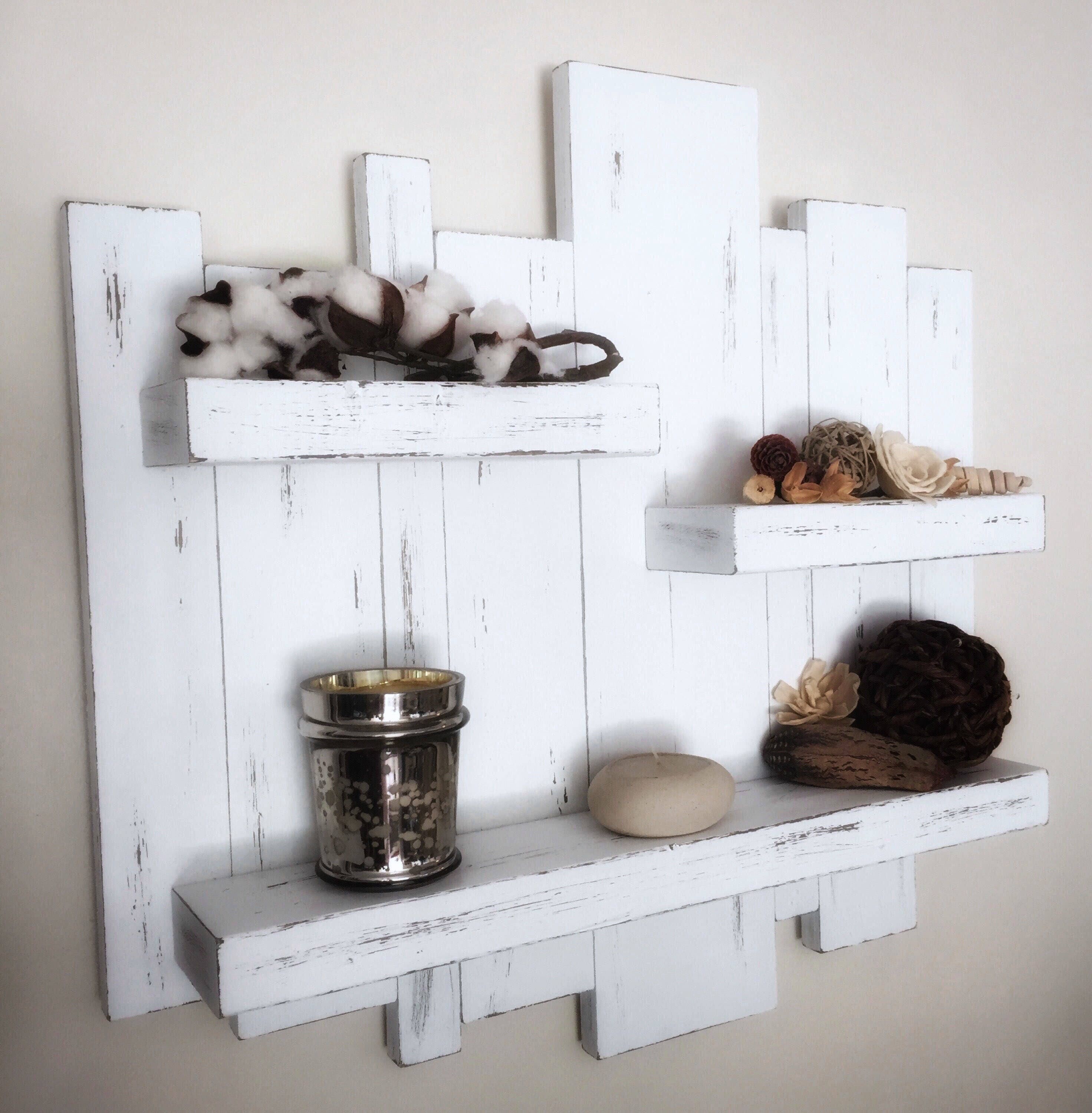 Rustic Wall Shelf Reclaimed Wood Pallet Floating Art Decor Farmhouse Furniture Rustic Wall Shelf Reclaimed Wood Pallet Floating Art Decor Farmhouse Furniture