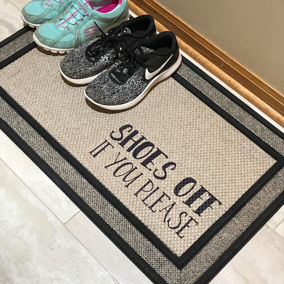 Shoes Off Mat Shoe Storage Door Mat/Housewarming