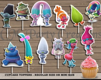 Trolls cake toppers | Etsy