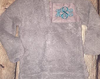 Monogram Sherpa, Sherpa Monogrammed, Monogram, Soft Pullover, Sherpa Pullover, Monogrammed Sherpa Pullover, Monogrammed Pullover,