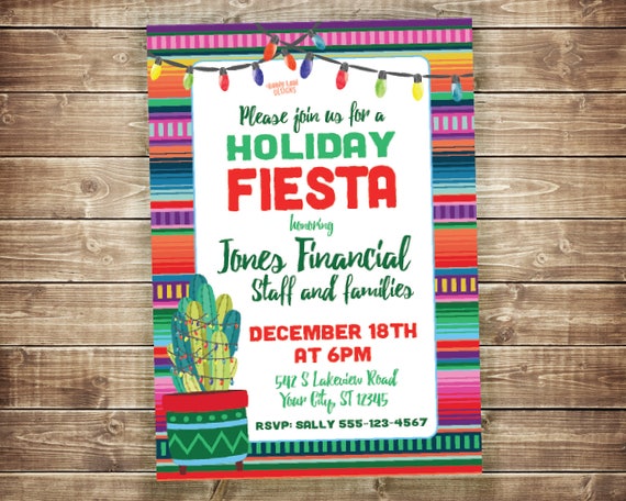 Fiesta Christmas Party Invitations 1
