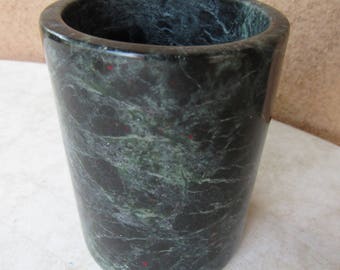 Green Marble Pencil Holder