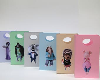 12 Sing Movie Party Favor Bag - Sing Treat Bag - Sing Boys/Girls Birthday Party - Sing Movie Goody/Gift Bag - Sing Movie Classroom Favor Bag