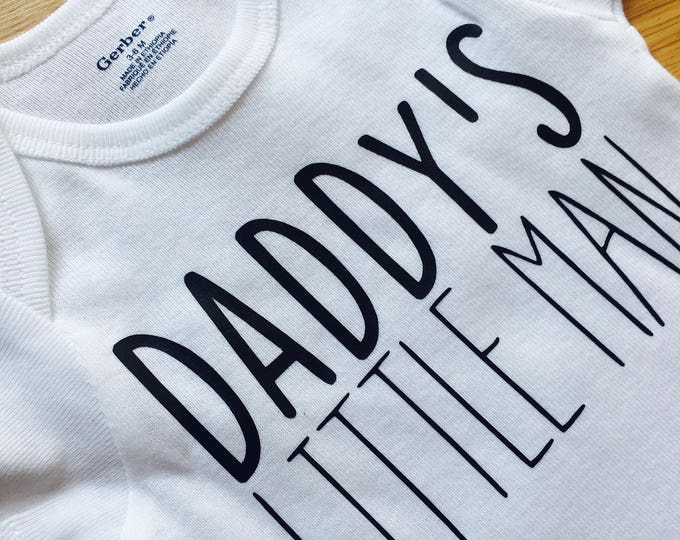 Daddy's Little Man Onesies®, Baby Onesies®, Baby Bodysuit, Baby Boy Onesies®, Baby Boy Clothes, Baby Shower Gift, Daddy Gender Reveal