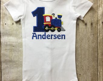 Boy First Birthday Outfit, 1st Birthday Boy Outfit, Train Shirt, 1st Birthday Bodysuit, Boy Birthday Bodysuit, 1st Birthday Bodysuit, Train