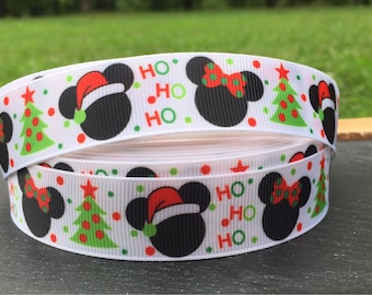 Christmas Ribbon, Santa Ribbon, Holiday Ribbon, Minnie Ribbon, Mickey Ribbon, Ho Ho Ribbon, Christmas Bows, Christmas Embellishment
