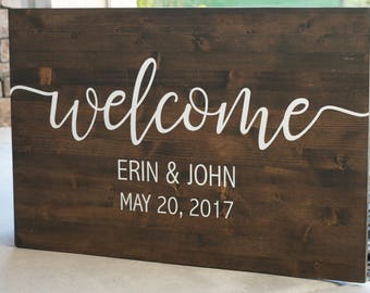 Wedding welcome sign, Wood Wedding Welcome Sign, Rustic Wood Wedding Sign, Rustic Wedding Sign, Wood welcome sign, Wooden Welcome sign