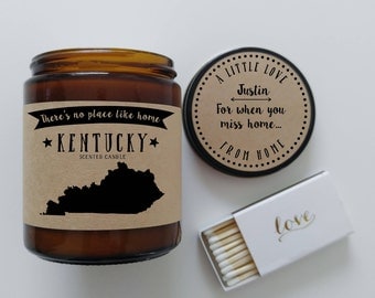 Kentucky Scented Candle Missing Home Homesick Gift Moving Gift New Home Gift No Place Like Home State Candle Miss You Mothers Day Gift