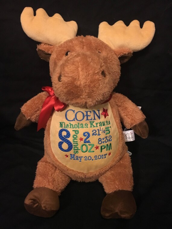 birth announcement plush animals