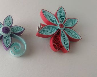 Paper quilling Hair clips